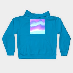 Purple and Blue Watercolor Blend Kids Hoodie